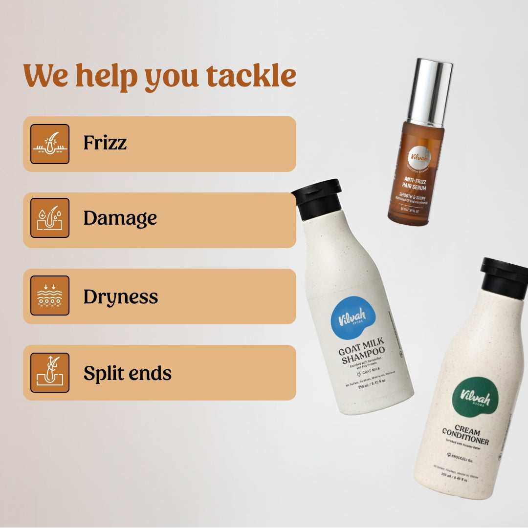 Benefits of Vilvah Frizz Free Hair Combo