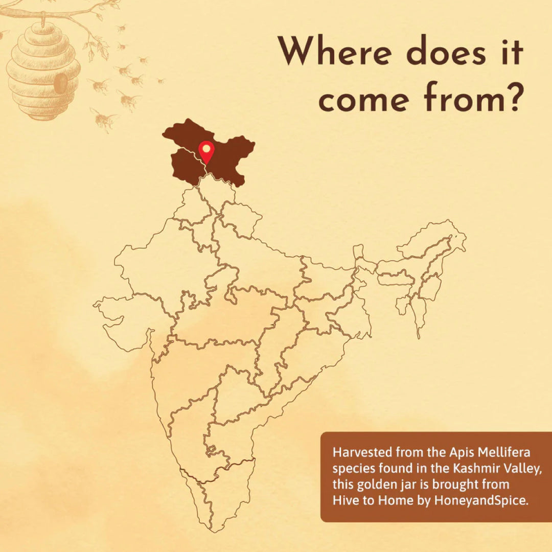 where does Honey&spice's Kashmir Honey comes from?