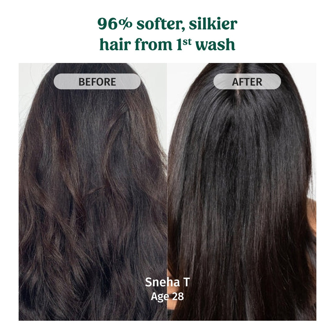 vilvah cream conditioner 96% softer, silkier hair from 1st wash