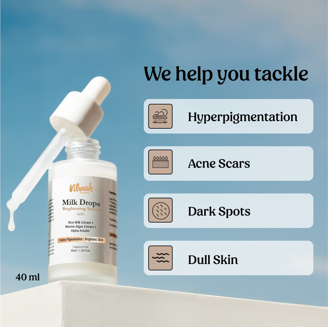 vilvah milk drops brightening serum benefits