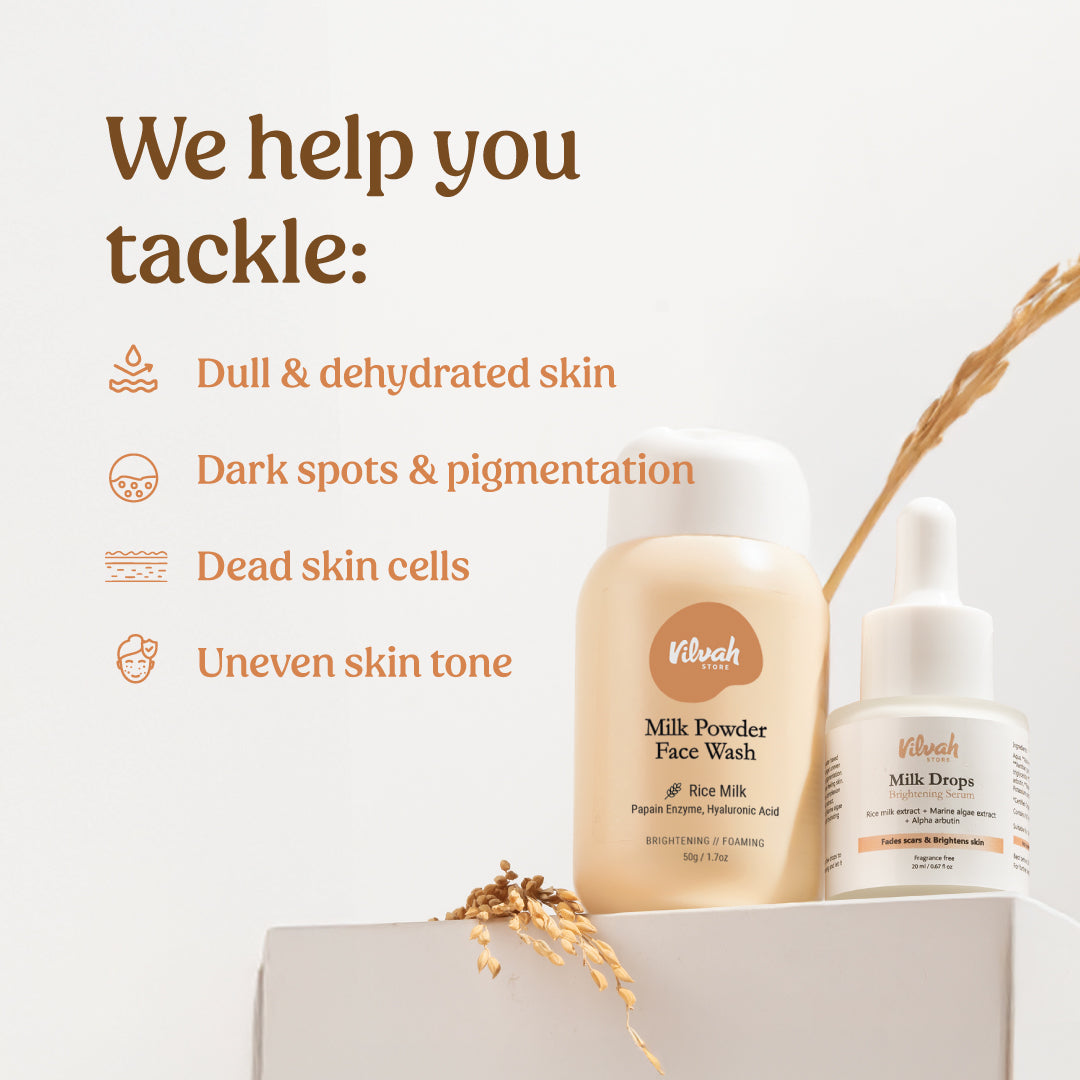 benefits of face brightening combo - Vilvah