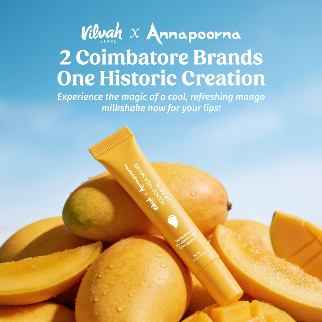 Vilvah X Annapoorna Mango Milkshake Lip Balm
