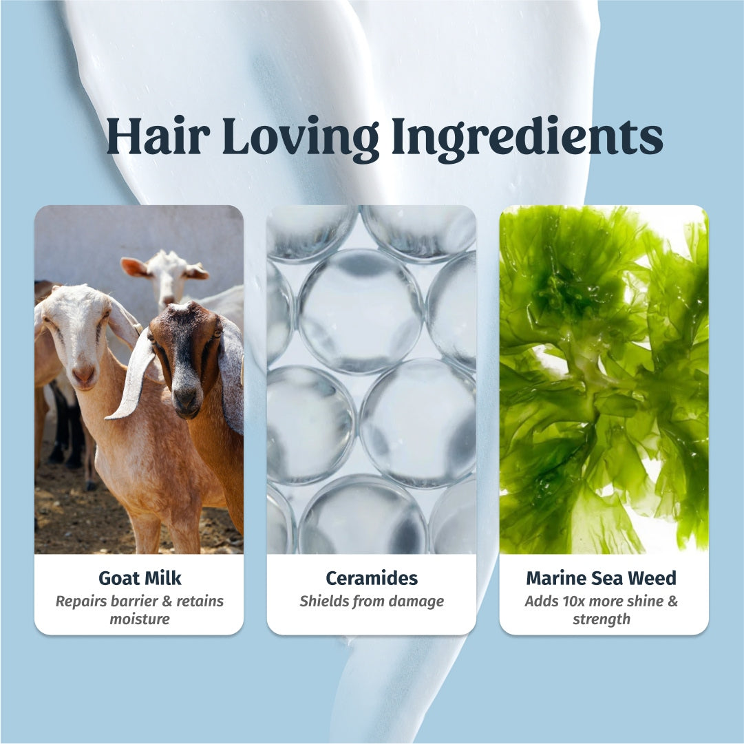 ingredients of vilvah goat milk hair mask