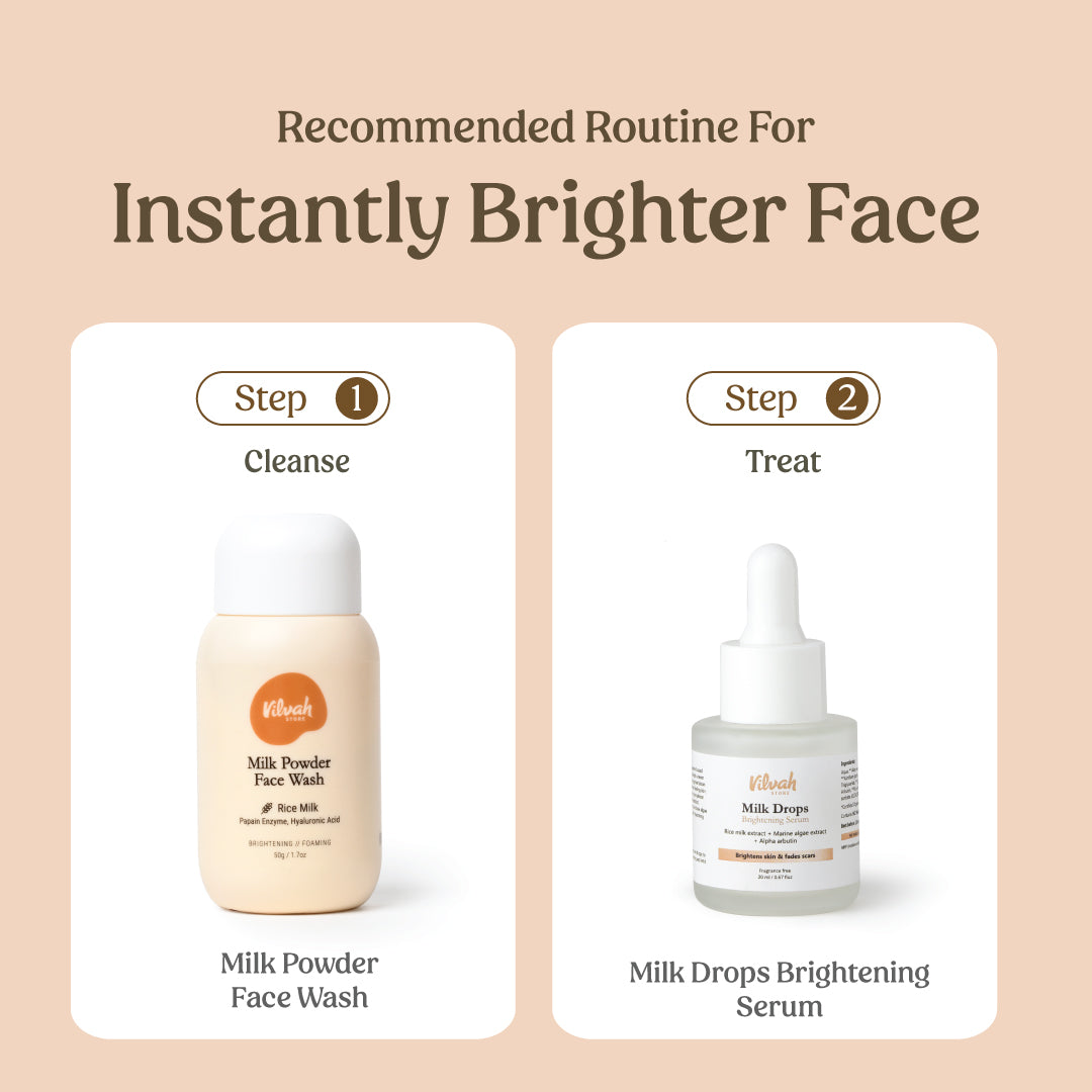 best face care routine for instant face brightening - Vilvah
