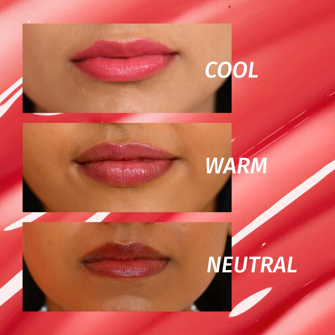 Lip shade comparison for Vilvah x Annapoorna Rose Milk Lip Balm