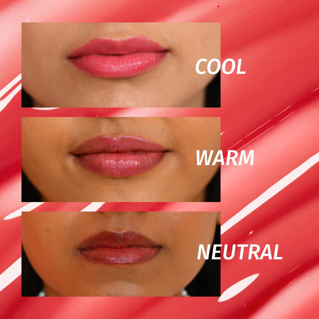 Rose milk lip balm swatches for cool, warm, and neutral undertones – Vilvah x Annapoorna.