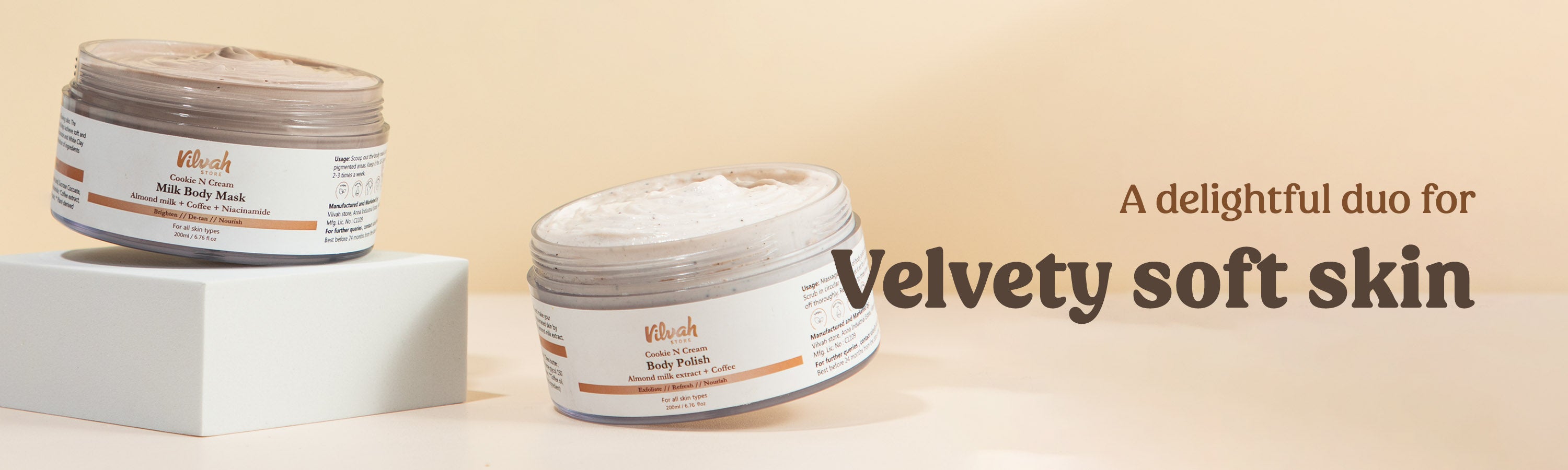 Vilvah's delightful duo for velvety soft skin