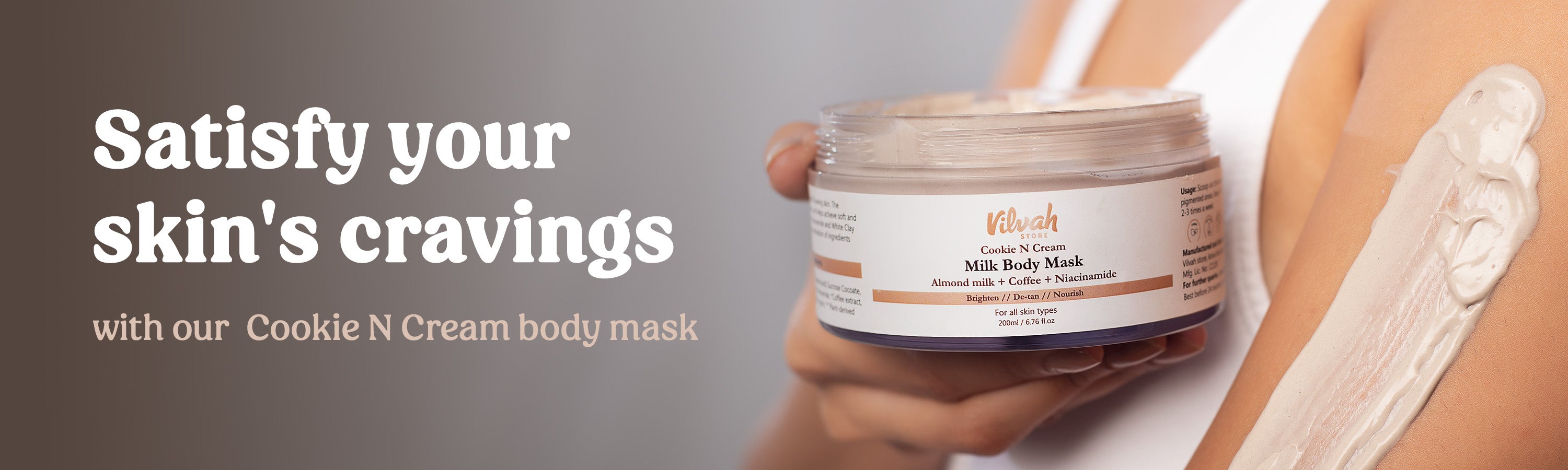 Vilvah's cookie n cream body mask