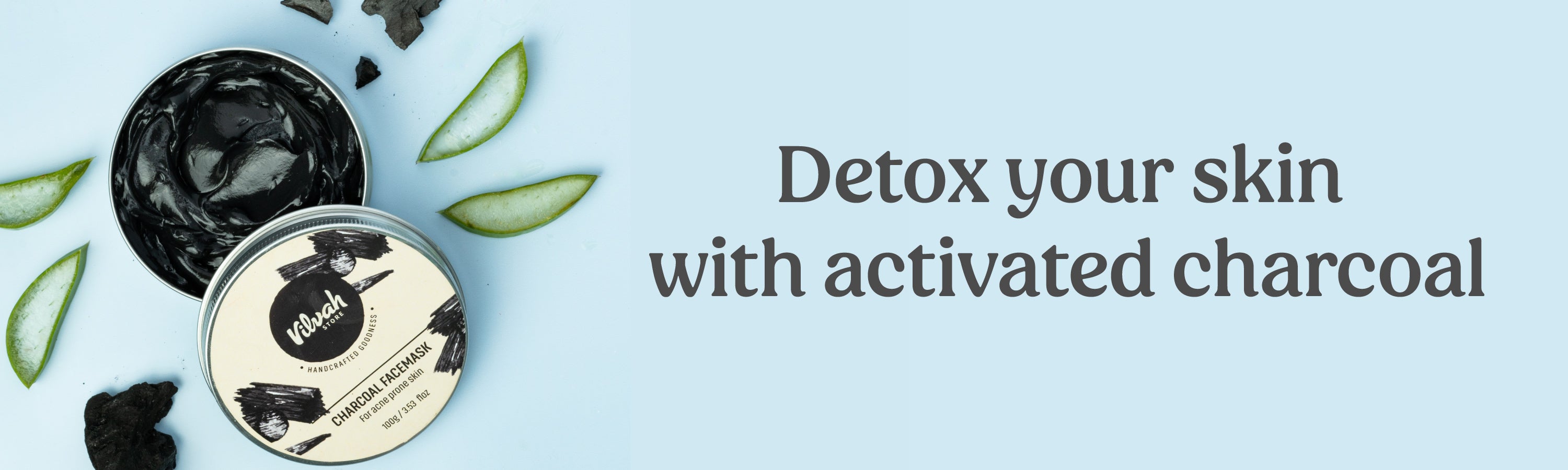 charcoal face mask for acne prone skin - Vilvah