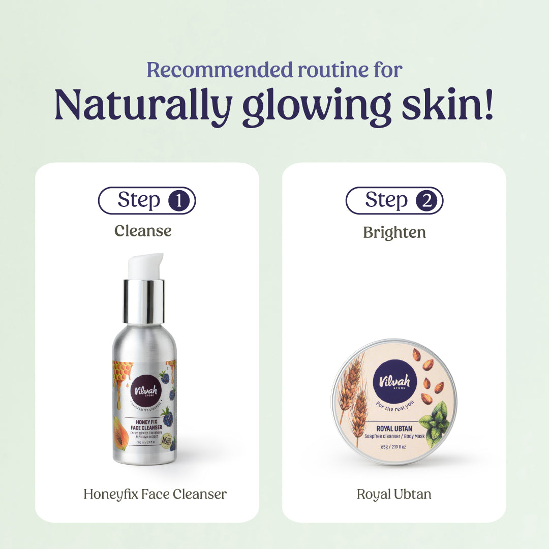 skin care routine for naturally glowing skin - Vilvah