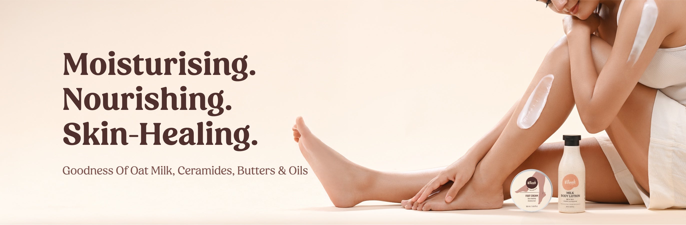 Moisture and Nourish with Vilvah Foot Cream and Body Lotion Combo