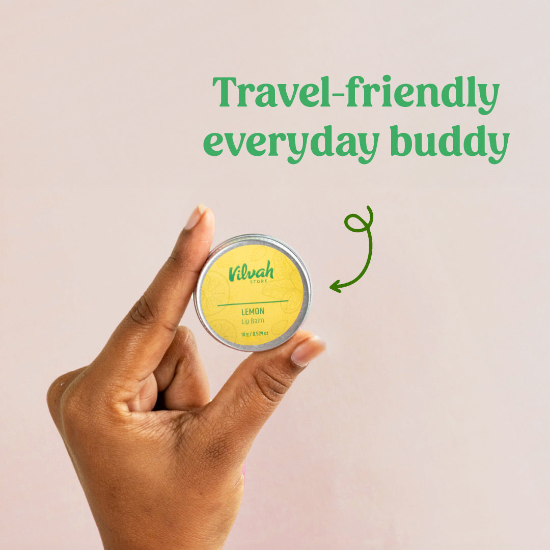 travel-friendly lip balm lemon - Vilvah