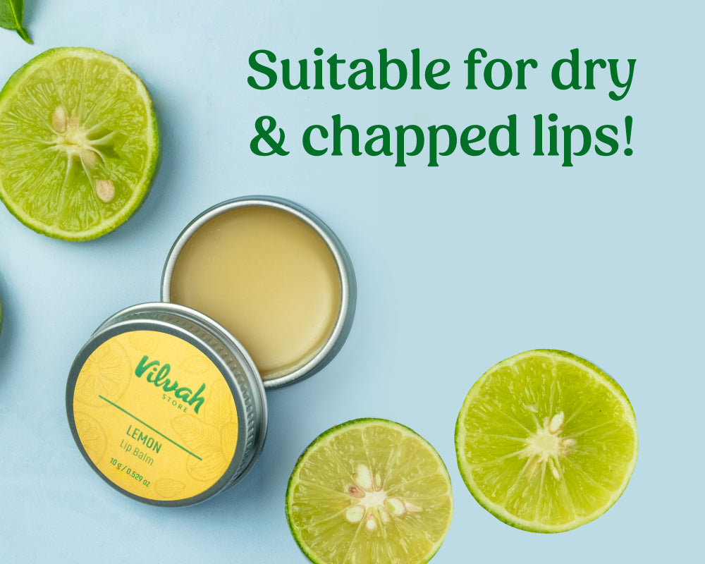 lemon lip balm for dry and chapped lips