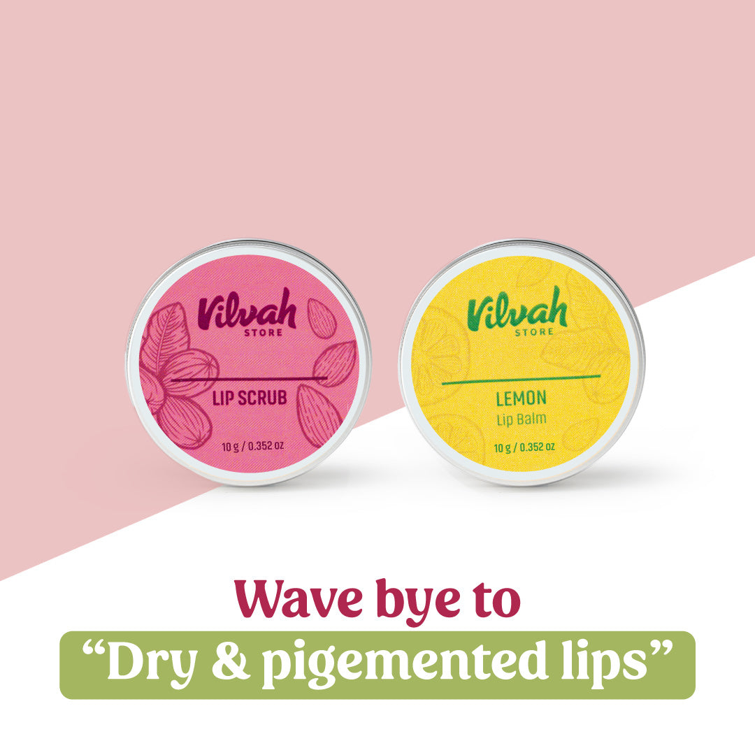 lip lightening combo to reduce dry and pigmented lips - Vilvah