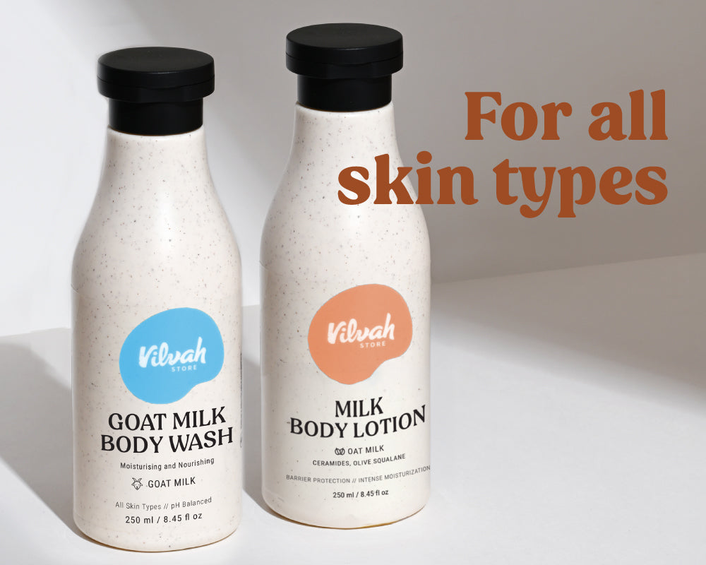 how to use Vilvah's milk body combo