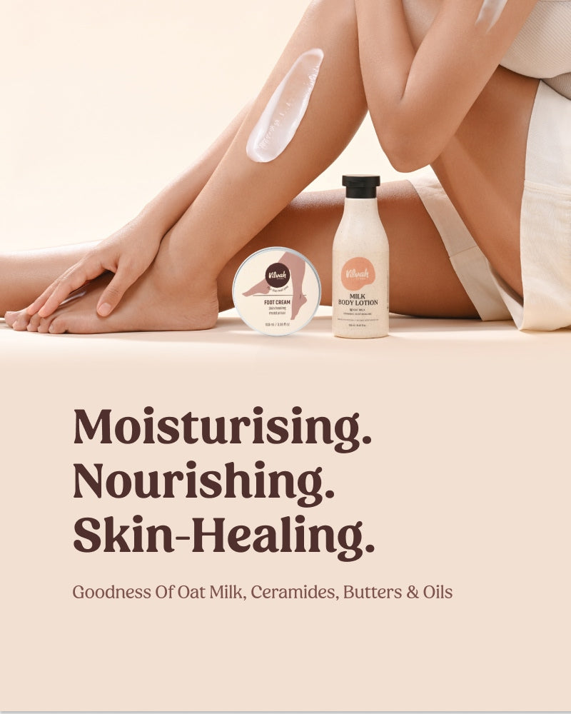 Moisture and Nourish with Vilvah Foot Cream and Body Lotion Combo
