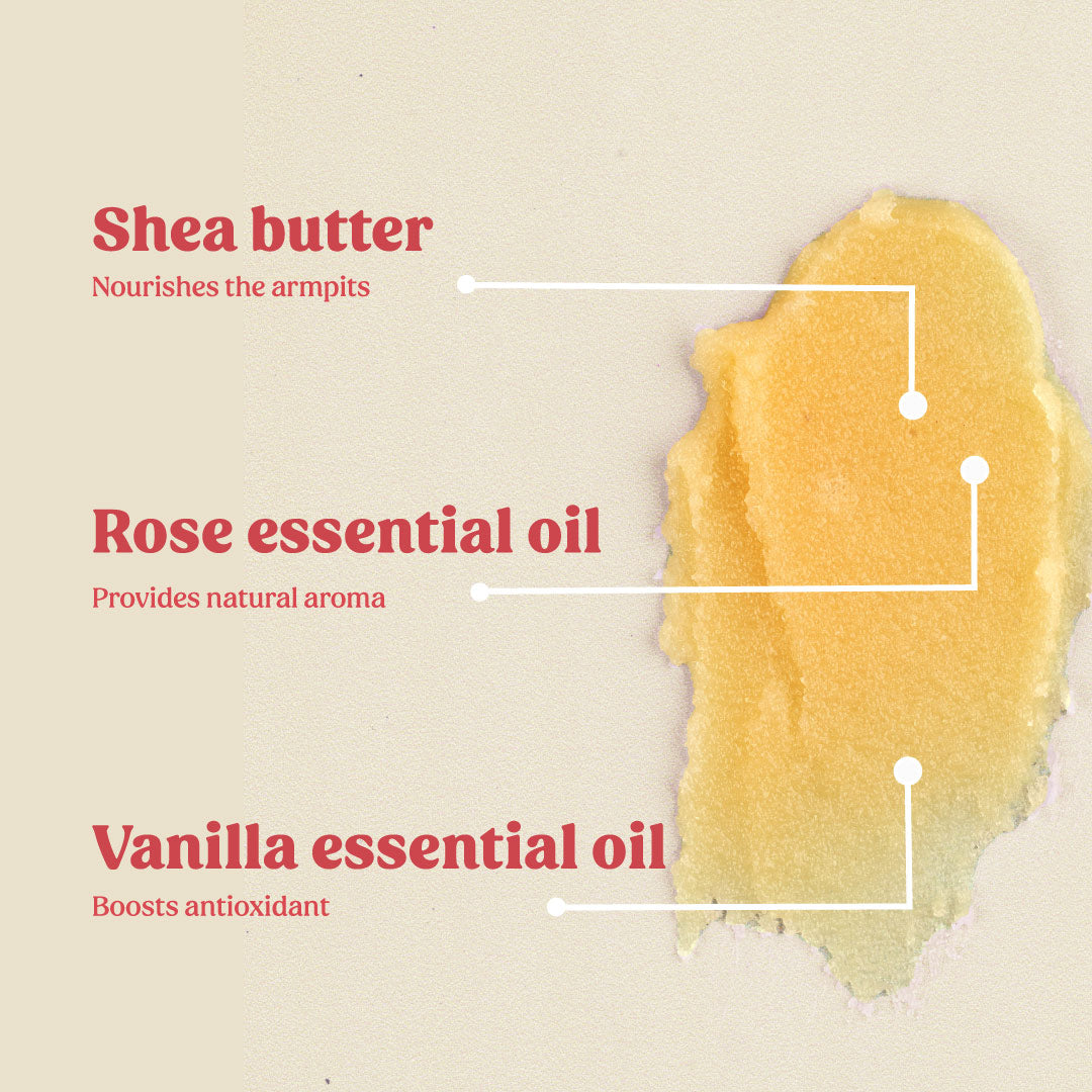 ingredients of deo shot rose and vanilla - Vilvah
