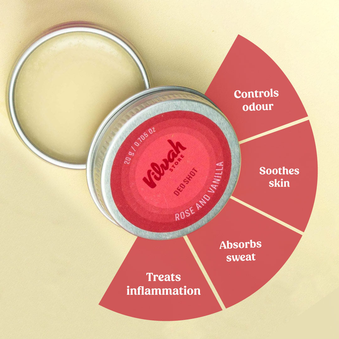 benefits of deo shot rose and vanilla - Vilvah