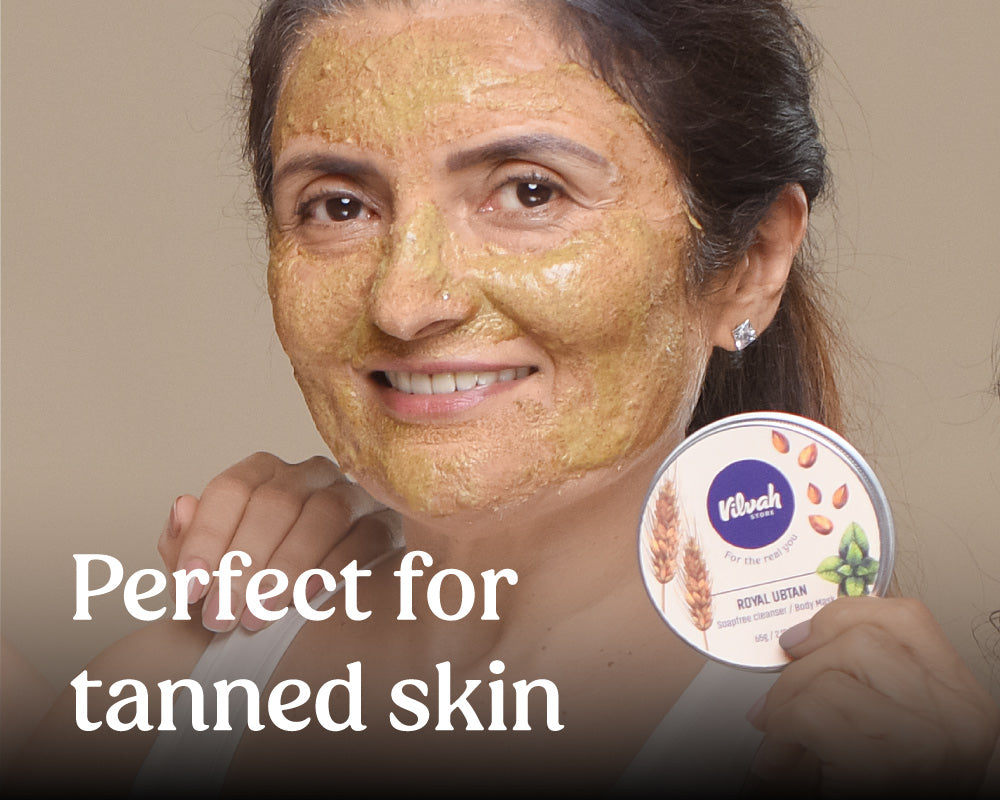 royal ubtan for tanned skin - Vilvah