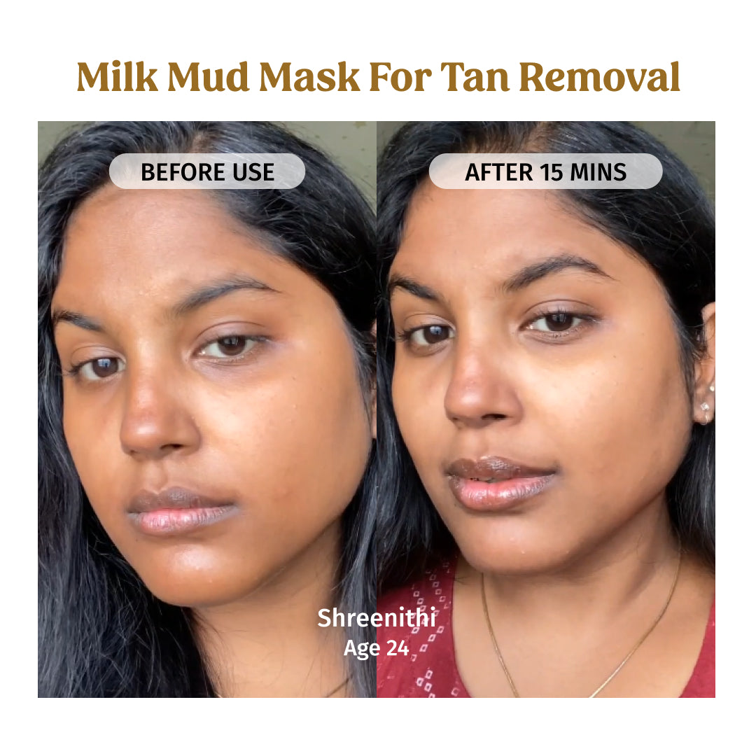 vilvah milk mud mask for tan removal