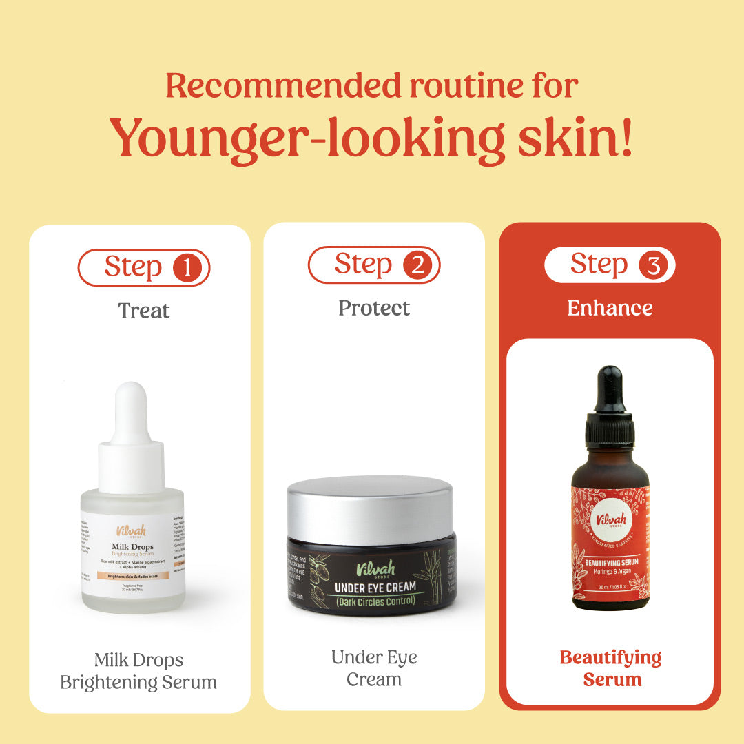 face care routine for younger looking skin - Vilvah