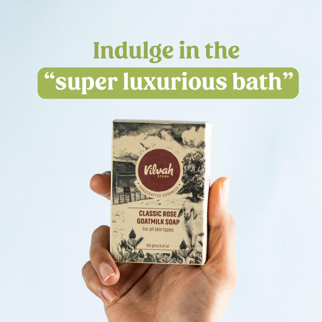 classic rose goat milk soap for super luxurious bath - Vilvah