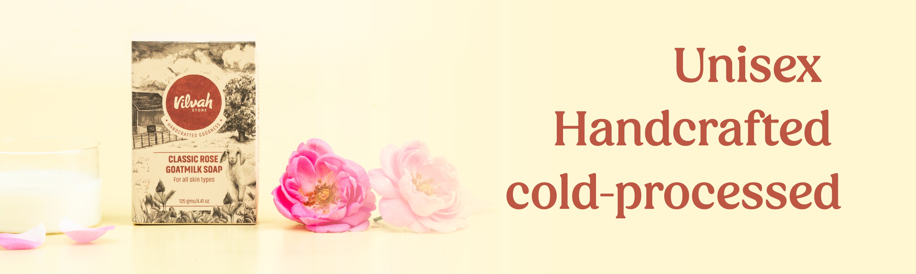 unisex classic rose goatmilk soap - Vilvah