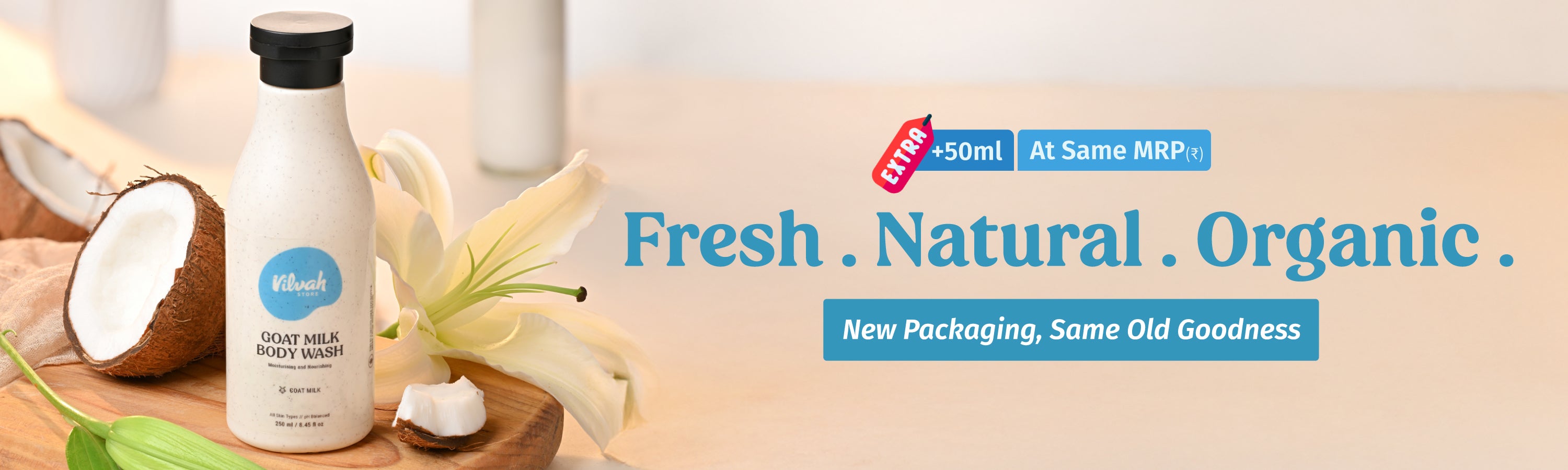 fresh goat milk body wash - Vilvah