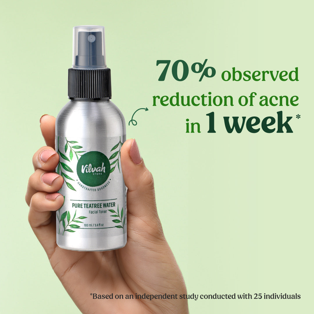 tea tree water facial toner usage - Vilvah