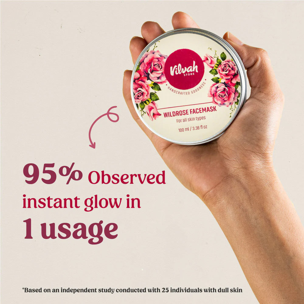 wild rose face mask usage - Vilvah