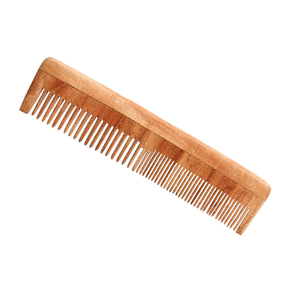 Buy Vilvah neem wood comb fine and wide tooth online