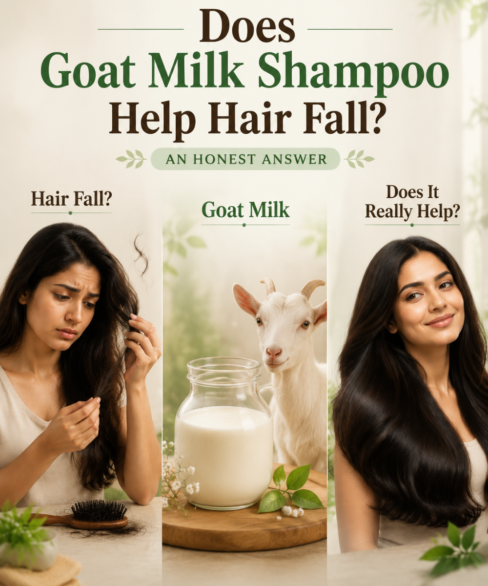 Goat milk shampoo effectiveness for hair fall