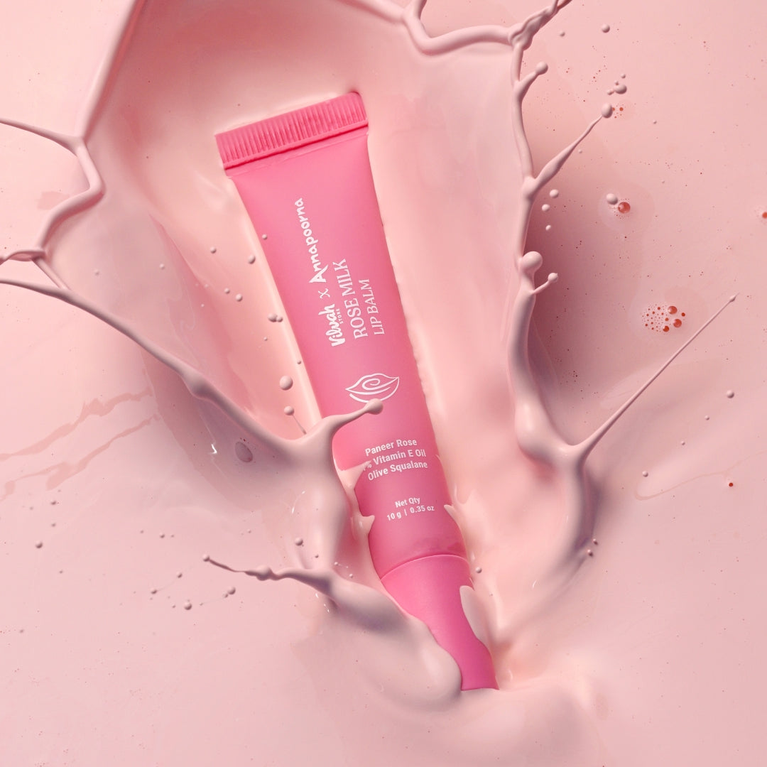 rose milk lip balm - vilvah x annapoorna