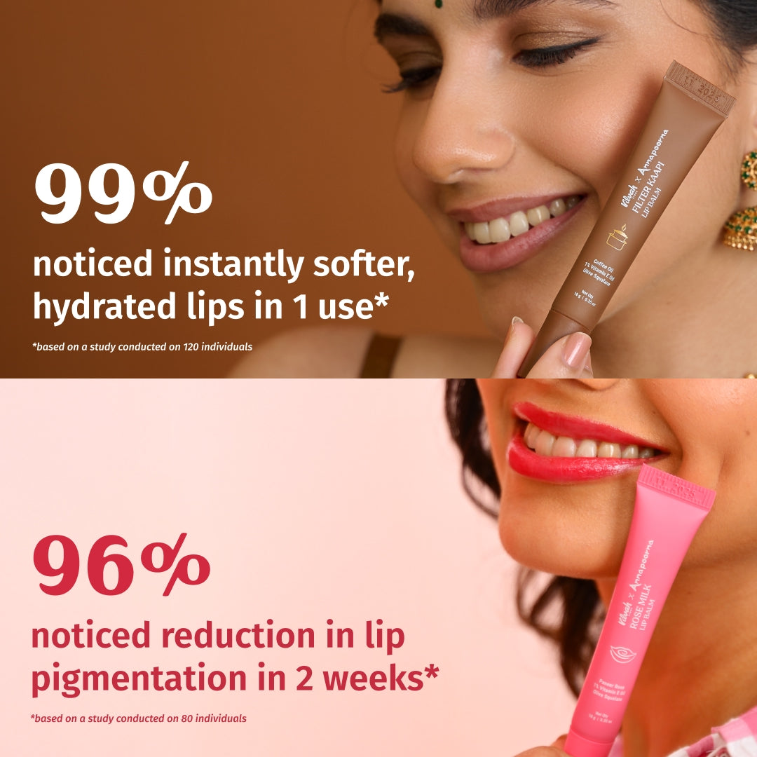 tinted lip balm combo - vilvah x annapoorna