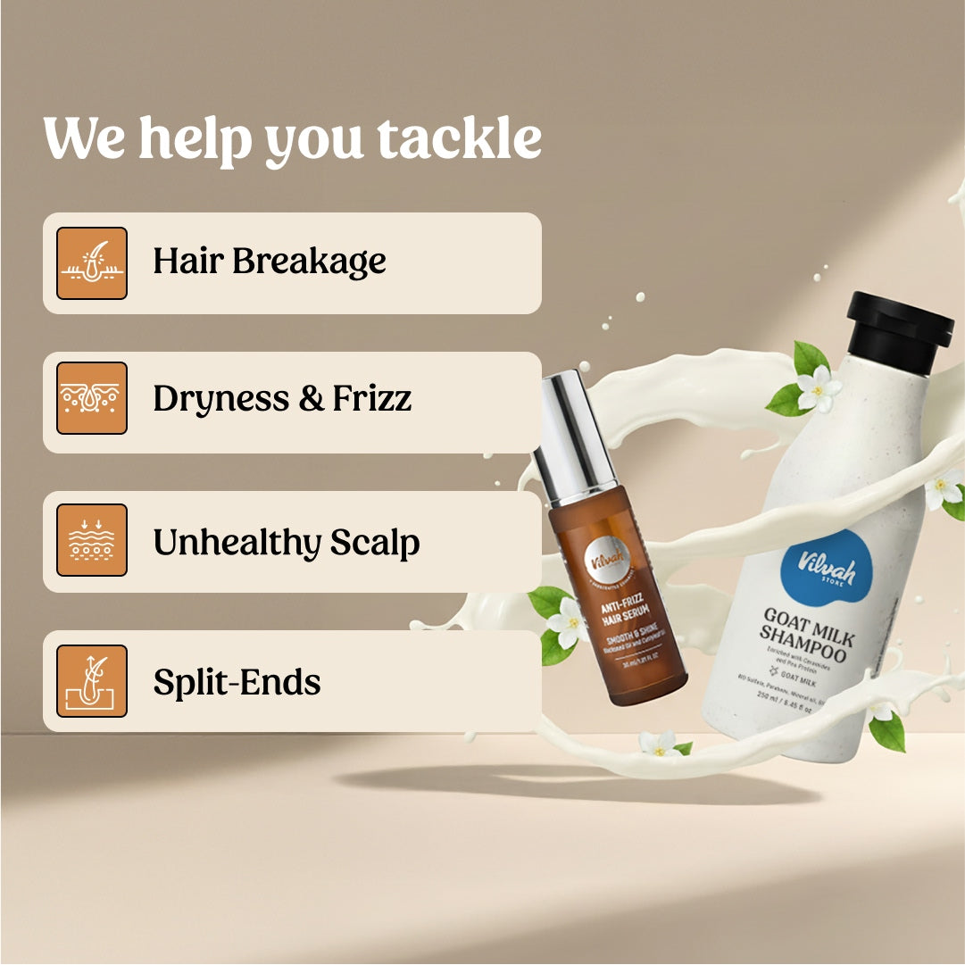 Benefits of Vilvah Shampoo & Hair Serum Combo