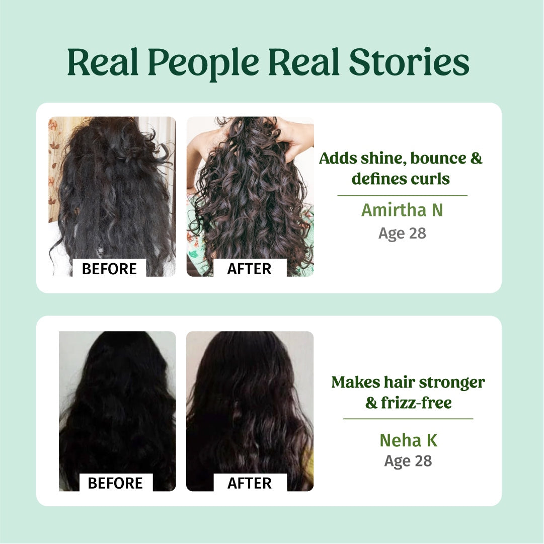Before and After using Bestseller Hair Combo
