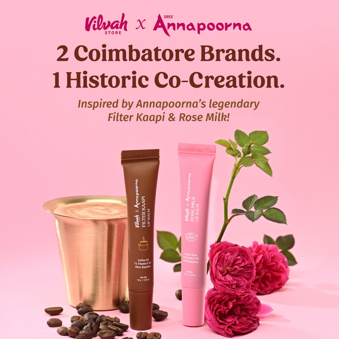 coffee lip balm and rose milk lip balm combo