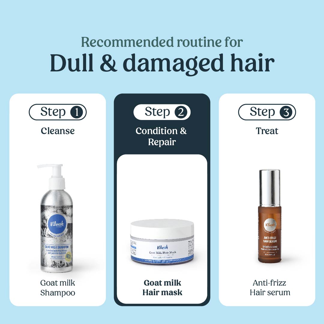 hair care routine for damaged hair - Vilvah