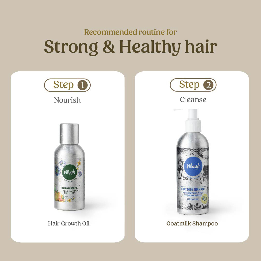 Vilvah's hair strengthening routine
