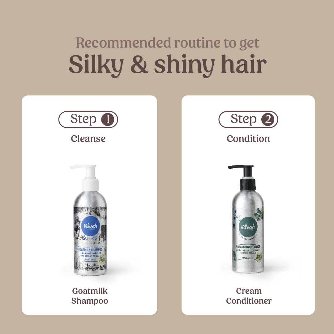 Vilvah's hair care routine