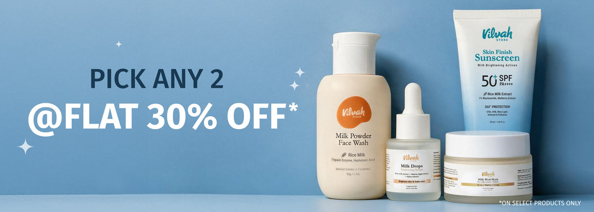 pick any 2 vilvah products at flat 30% offer