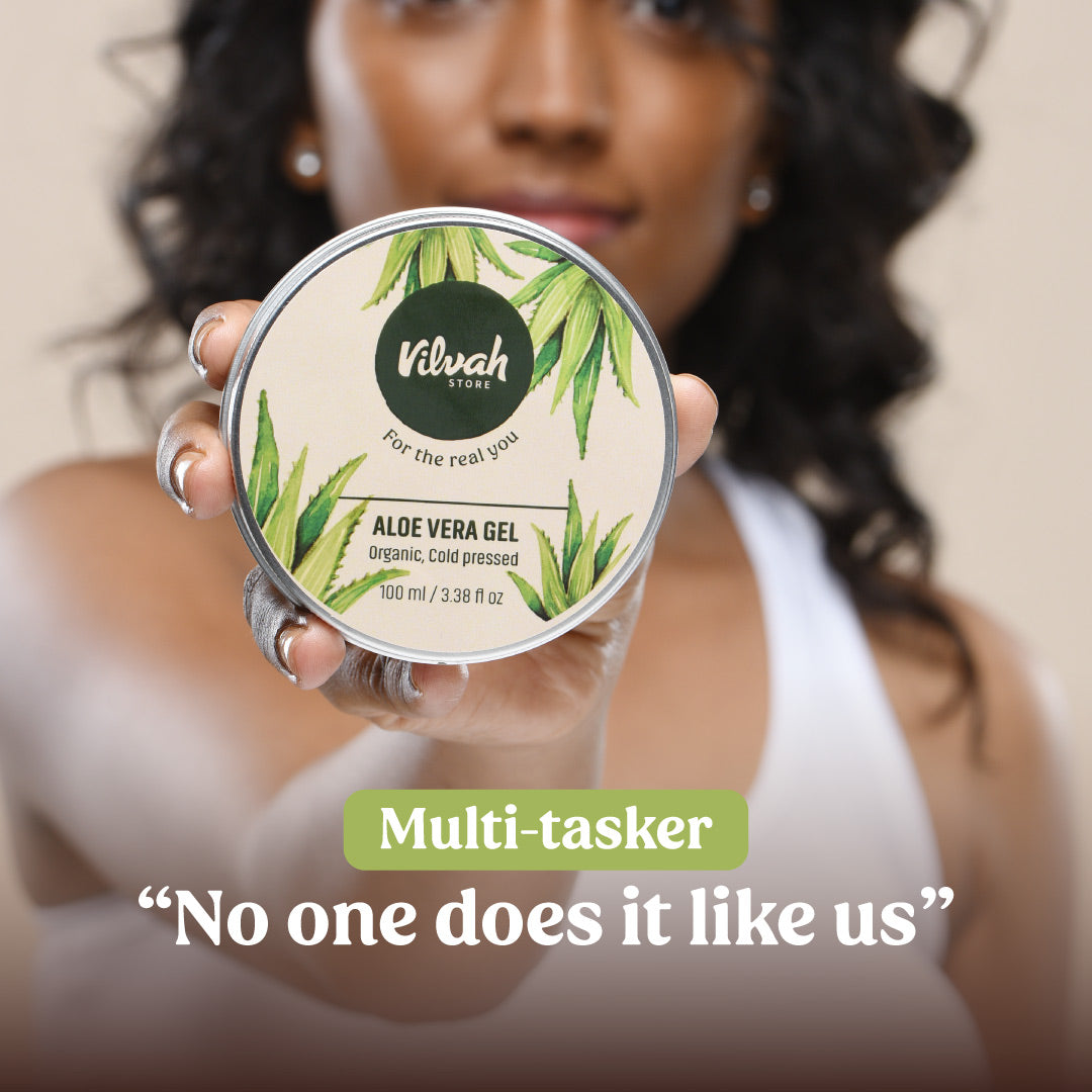 aloe vera gel for hair, face, and body - Multitasker from Vilvah