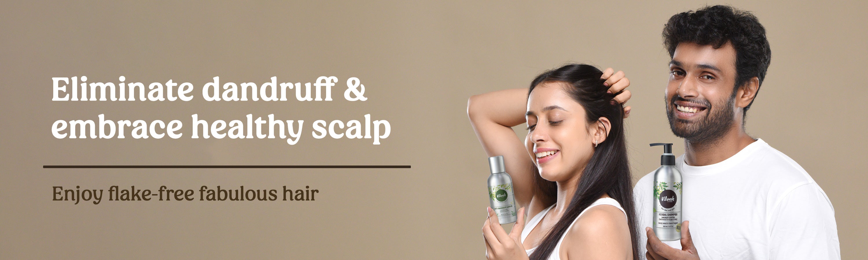 Vilvah's anti-dandruff combo - Vilvah's herbal shampoo, anti-dandruff hair oil