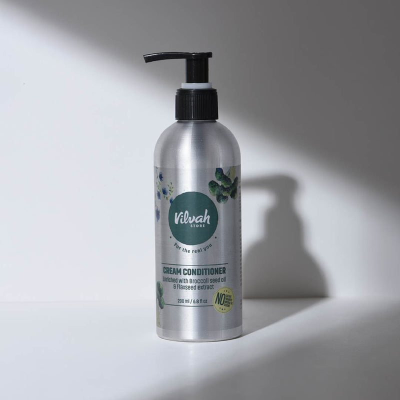 Buy Cream Hair Conditioner for Dry, Frizzy & Damaged Hair Vilvah