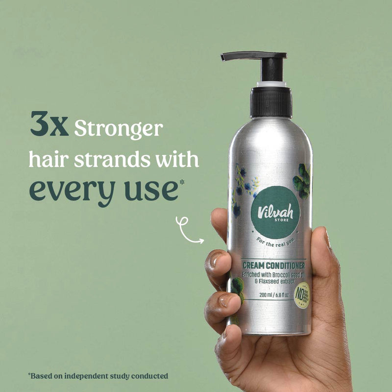 Buy Cream Hair Conditioner for Dry, Frizzy & Damaged Hair Vilvah
