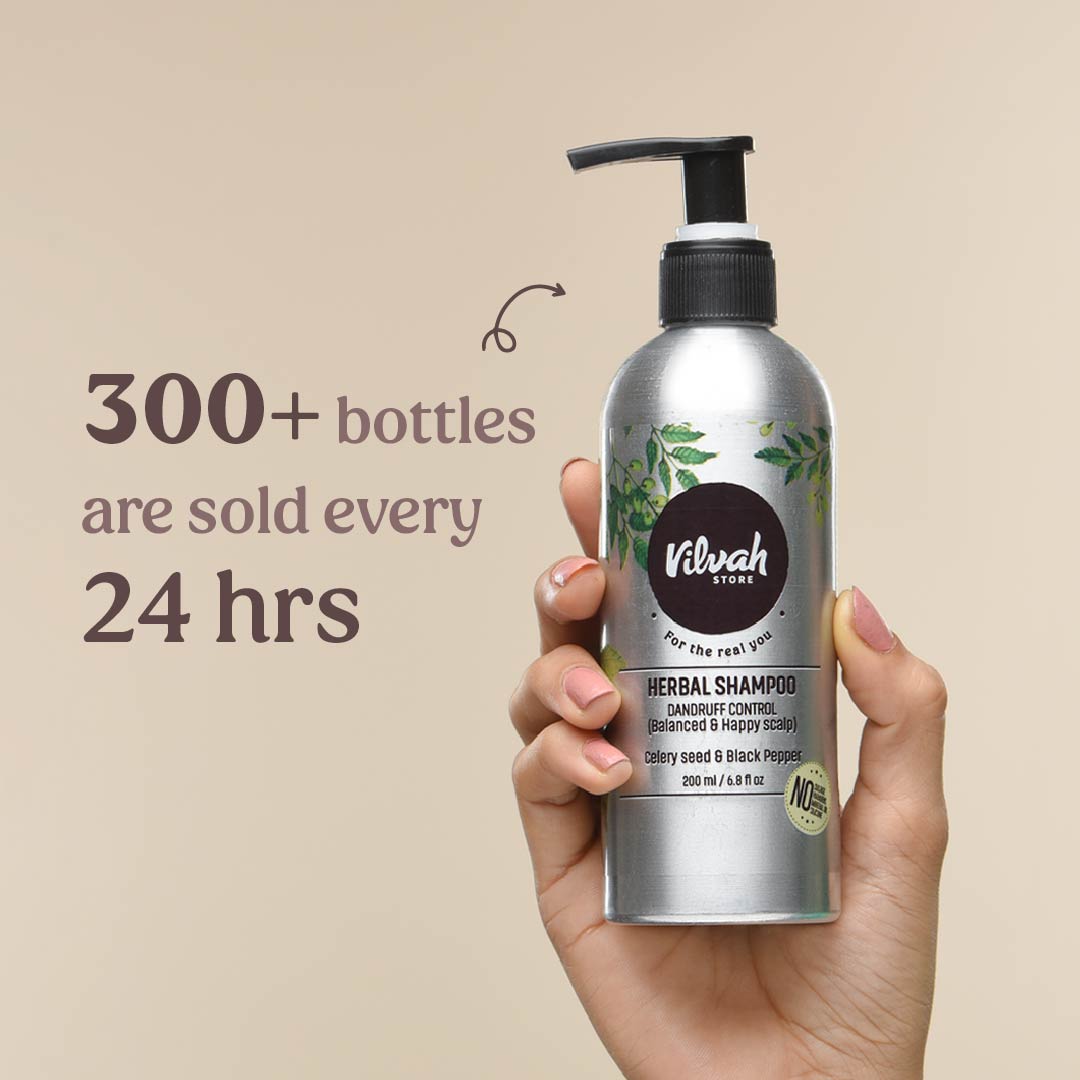 Vilvah's herbal shampoo stats