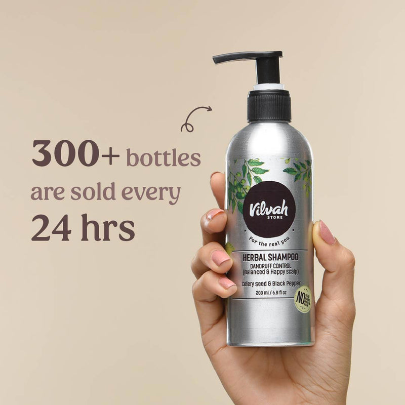 Best Natural Herbal Hair Shampoo for Anti Dandruff Control Vilvah