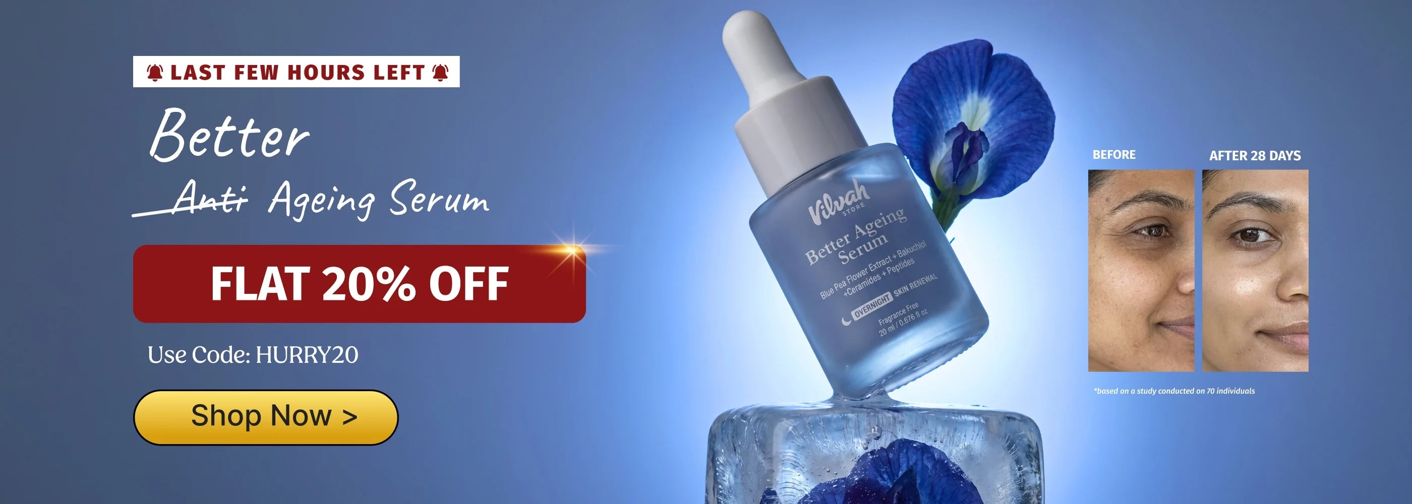 vilvah better ageing serum at flat 20% offer