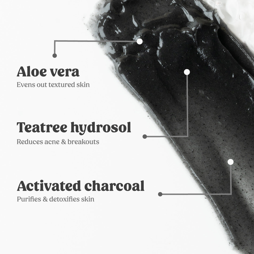 ingredients of charcoal facemask - Vilvah
