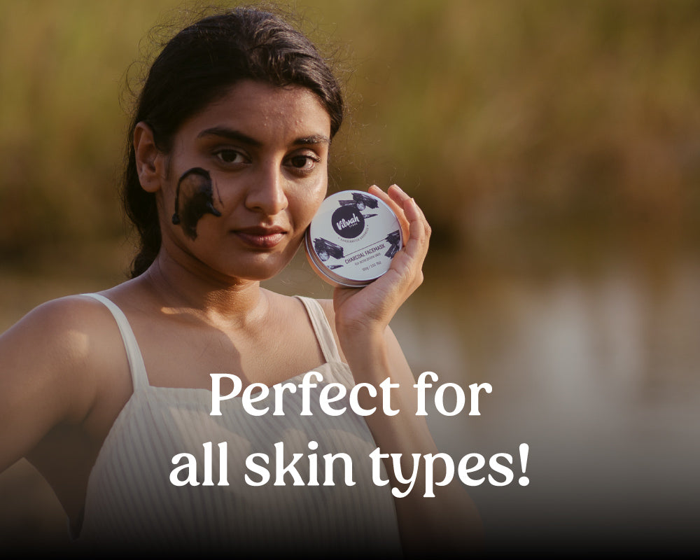 charcoal face mask for all skin types - Vilvah